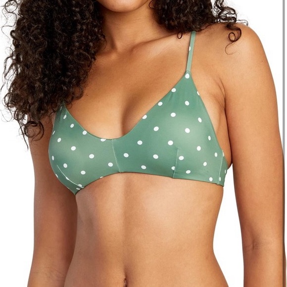 RVCA WOMEN’S SWIMSUIT SIZE MEDIUM DARK IVY POLKA DOT NWT - Picture 2 of 7